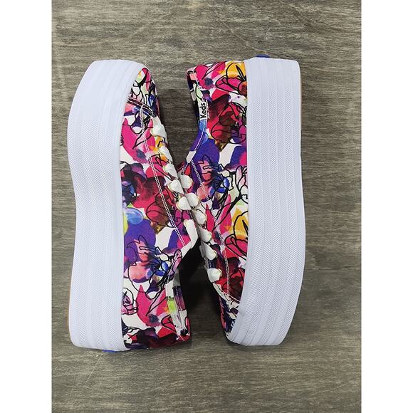 Keds Triple up Watercolor Floral sneakers Size 7 - Picture 5 of 11